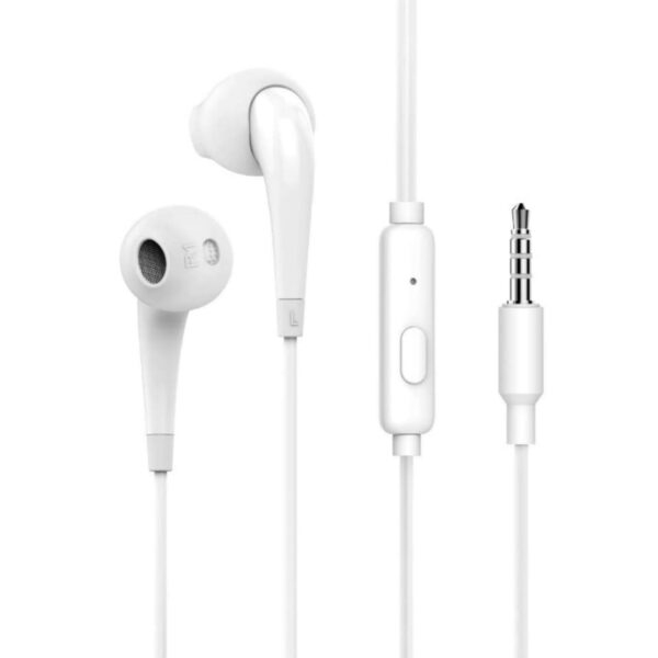 Oraimo Halo Earphones with Mic, Legendary Sound Half-in-Ear Wired White Color