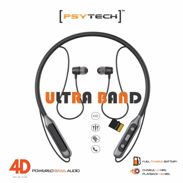 Psytech Ultra Band Wireless Earphone (Black)