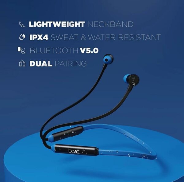 BOAT 103 Wireless Bluetooth Earphones (Blue)