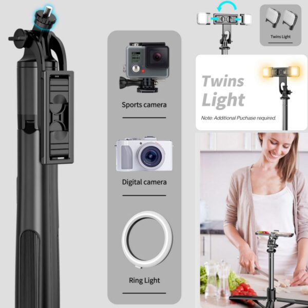 Selfie Stick Tripod Remote Telescoping Tripod Stand Selfie Stick for Phone