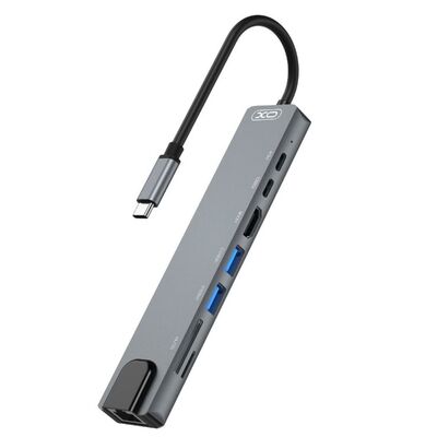 XO HUB003 USB-C Adapter 8 in 1 Type C