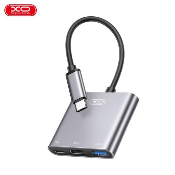 XO HUB011 USB Type-C Multi-Hub 3 in 1